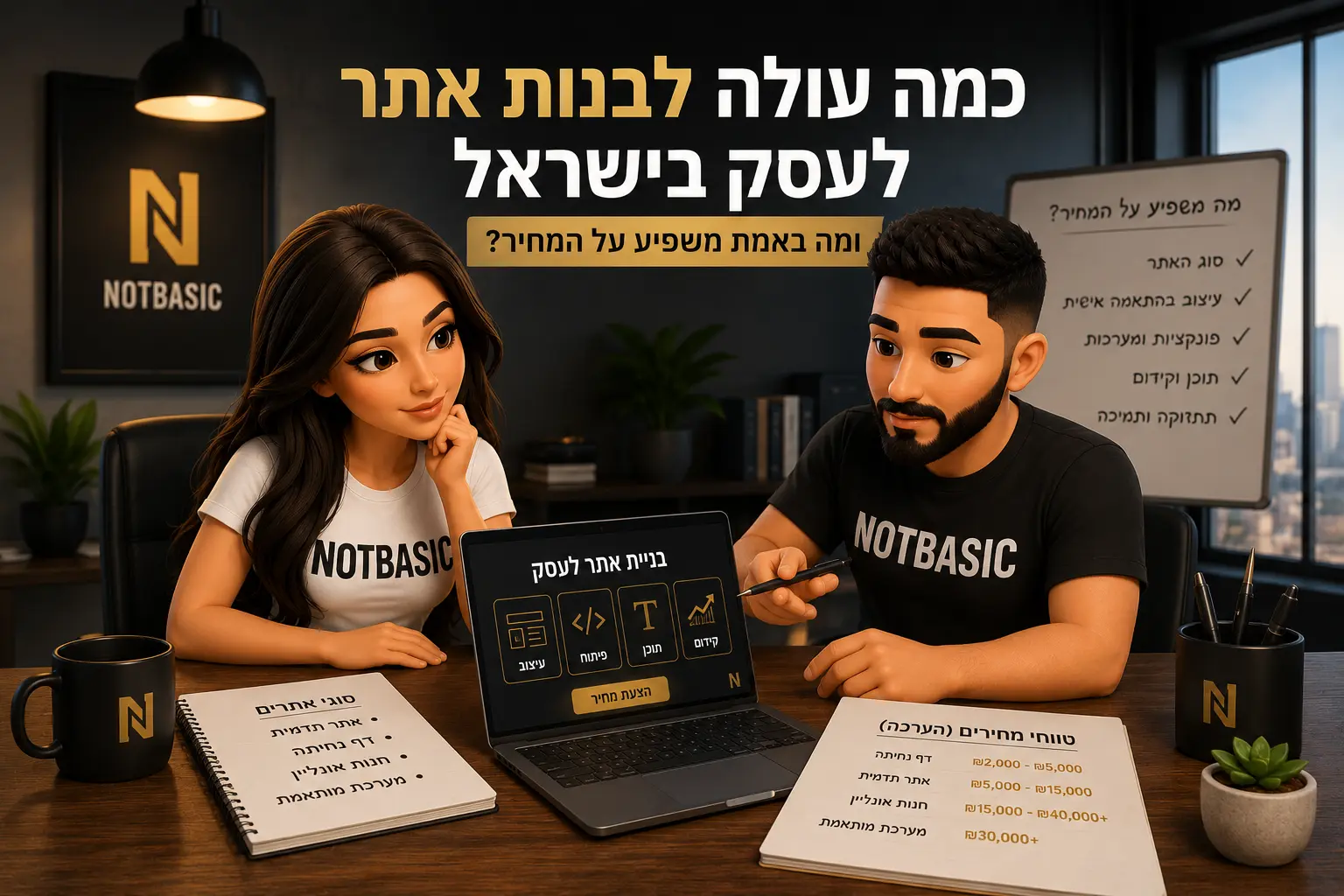 בניית אתר לעסק בישראל ועלויות אתר